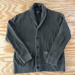 Abercrombie & Fitch Womens Sm Green button down cardigan sweater 100% Cotton